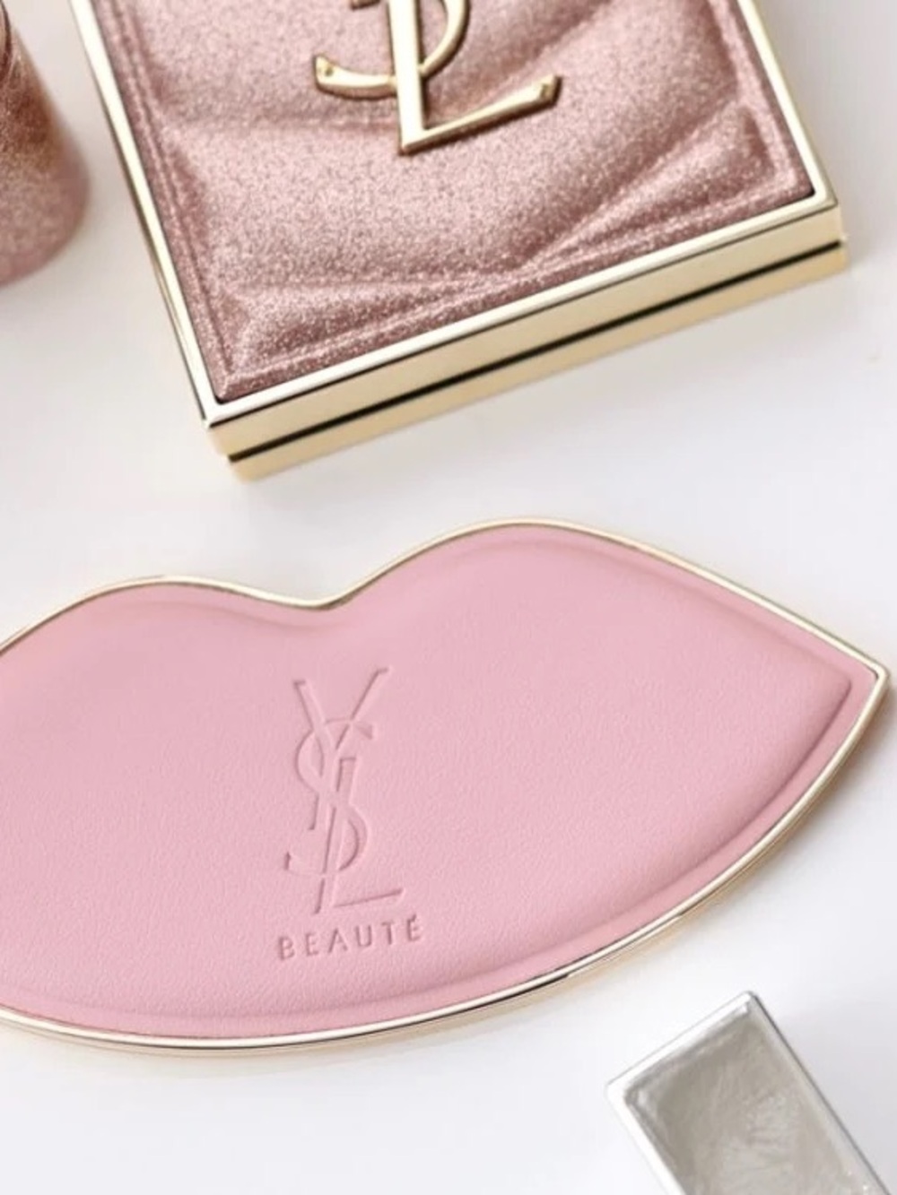 YSL Beauté Pink Lip-Shaped Mirror